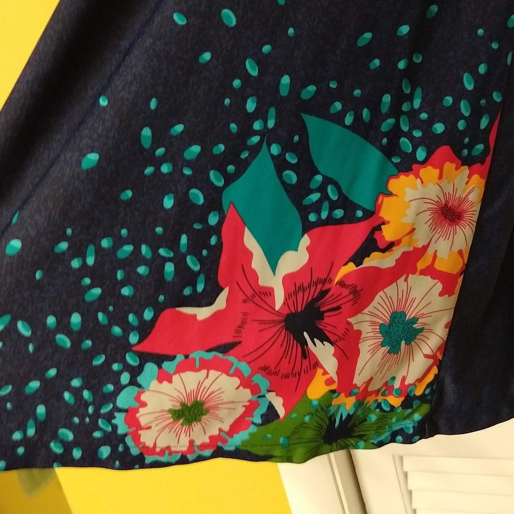 Floral Athleta Dress, razor back with built-in bra, size small